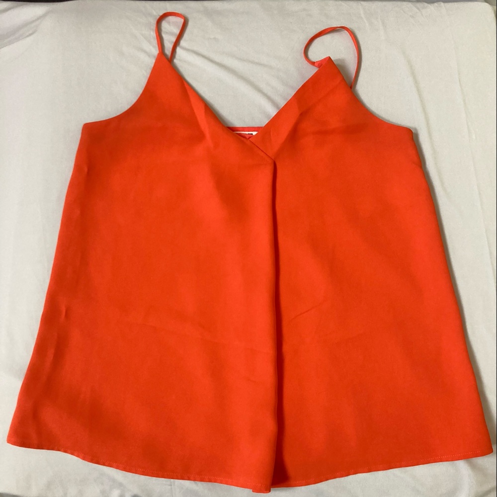 Uniqlo XS Flowy Crop Tank Orange